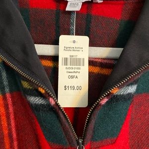 LL Bean Plaid Poncho